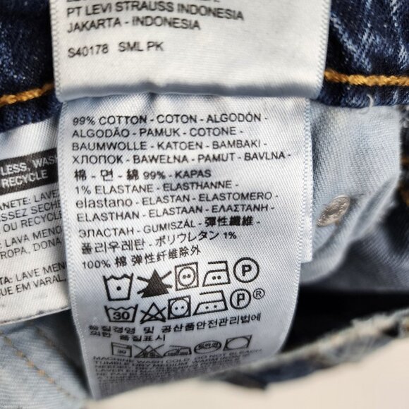 Levis Jeans Mens 32x32 Blue 512 Vintage Stone Wash Tapered Denim - Picture 11 of 12